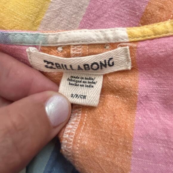 Billabong Womens Striped Spaghetti Strap Mini Dress Pockets Size S‎ - Picture 7 of 8